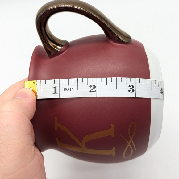 Threshold Maroon Gold Letter K Monogram Coffee Mug - Picture 8 of 8